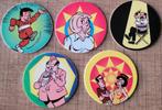 5 verzamelschijfjes personages Kiekeboe (Strippies), Verzamelen, Ophalen of Verzenden, Plaatje, Poster of Sticker, Overige figuren
