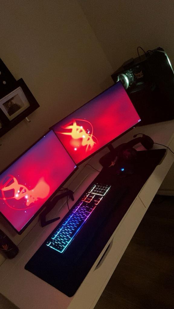 Gaming pc desktop, Computers en Software, Desktop Pc's, Zo goed als nieuw, SSD, 16 GB, Met videokaart, Met monitor, Gaming, Ophalen