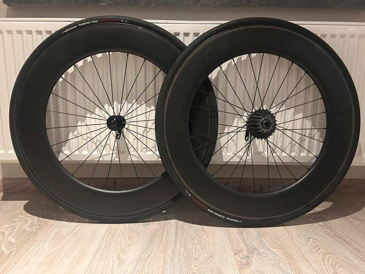 ZGAN Novatec 80mm full carbon wielset - DT SWISS 350 naven, Fietsen en Brommers, Fietsonderdelen, Zo goed als nieuw, Racefiets