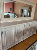 Eiken dressoir, vitrinekast, tv kast, 6 stoelen, salontafel, Ophalen