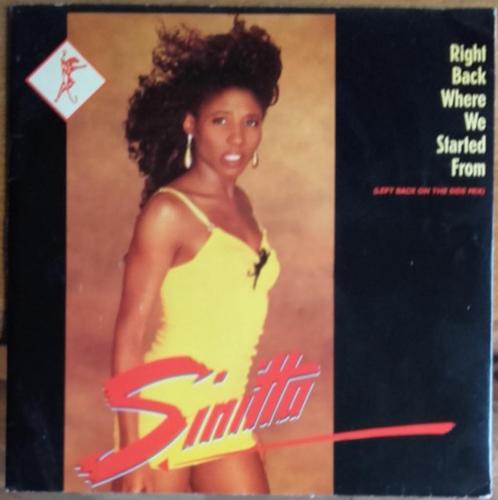 Sinitta - Right Back Where We Started From (12") maxi, CD & DVD, Vinyles | Pop, Utilisé, 1980 à 2000, 12 pouces, Enlèvement ou Envoi