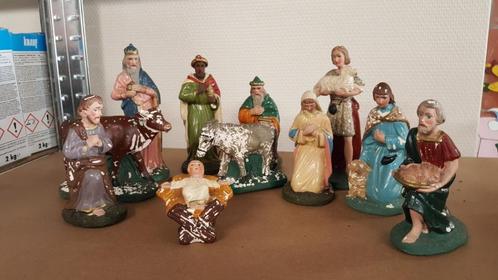 creche de Noel, Krippe, Christmas, kerststal beelden, Antiquités & Art, Antiquités | Objets religieux, Enlèvement ou Envoi