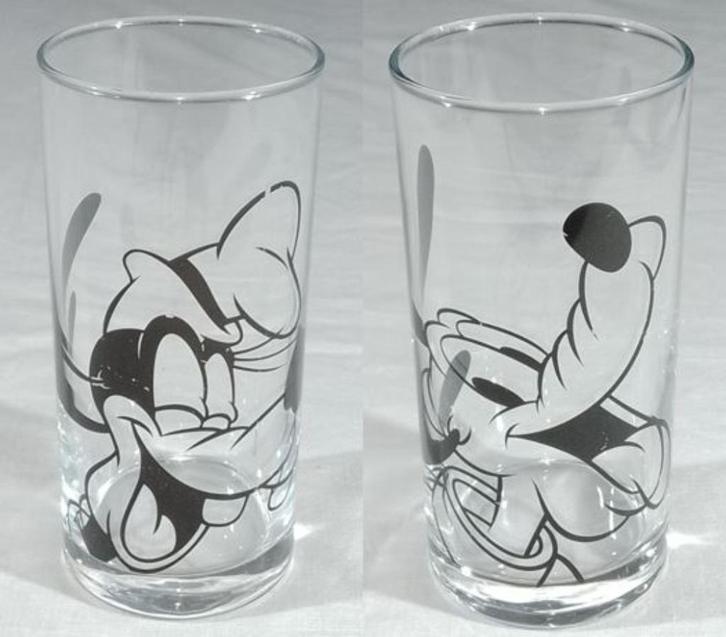 Glazen - Disney - Goofy & Pluto, Verzamelen, Glas en Drinkglazen, Gebruikt, Frisdrankglas, Ophalen of Verzenden