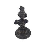 Petit Buste en Bronze Fin 19ème Siècle sur Socle en Cuivre, Antiquités & Art, Antiquités | Bronze & Cuivre, Bronze, Enlèvement ou Envoi