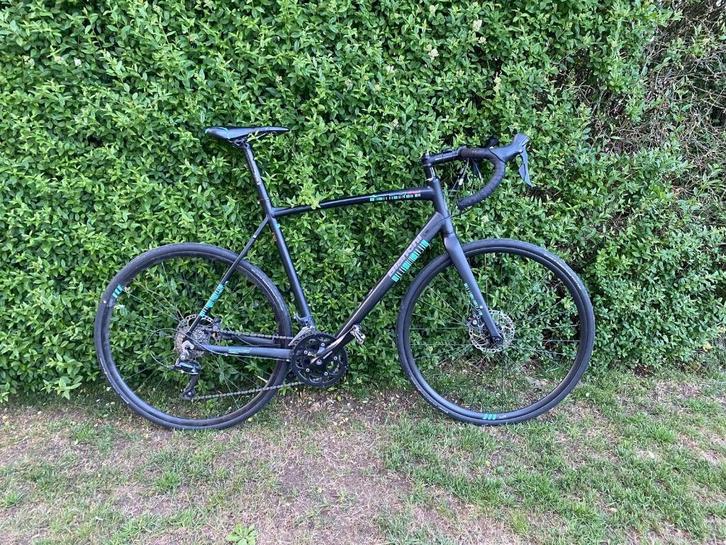 zwarte bianchi fiets, Fietsen en Brommers, Fietsen | Racefietsen, Zo goed als nieuw, Heren, Overige merken, Minder dan 10 versnellingen