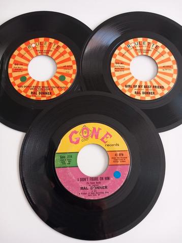 RAL DONNER.  POPCORN OLDIES ROCK TEENAGER USA  3 X 45T, Enlèvement ou Envoi, Comme neuf
