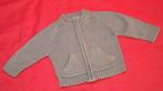 5/57. Gilet brun 100% coton pour garçon de 6 mois. taille 68, Kinderen en Baby's, Babykleding | Maat 68, Truitje of Vestje, CYRILLUS