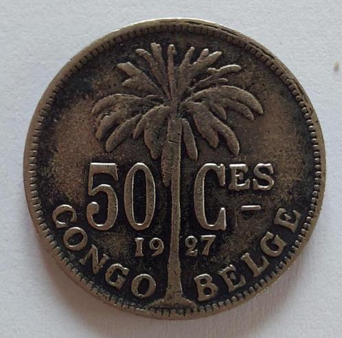 Belgian Congo 1927 - 50 Centiemes - Albert I - KM#22 - ZFr, Timbres & Monnaies, Monnaies | Afrique, Monnaie en vrac, Envoi