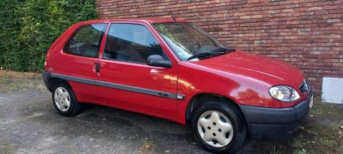 Saxo benzine1999, Auto's, Citroën, Particulier, Saxo, Benzine, Stadsauto, 3 deurs, Handgeschakeld, Rood, Blauw, Stof, Voorwielaandrijving