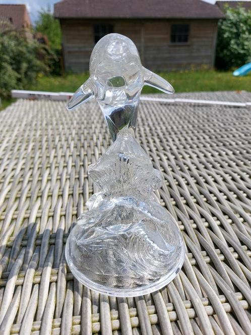 Kristallen dolfijnenbeeldje - Cristal d'Arques France, Antiek en Kunst, Antiek | Glaswerk en Kristal, Ophalen of Verzenden