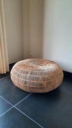 Rotan salontafel of poef, Ophalen, Overige materialen, Rond, Zo goed als nieuw