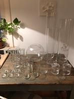 GROTE COLLECTIE VAZEN CILINDER BOL WINDLICHT VEEL!, Huis en Inrichting, Ophalen of Verzenden, Zo goed als nieuw, Glas