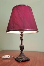 Lamp Bronz met lampenkapje, Utilisé, Moins de 50 cm, Enlèvement ou Envoi, Antiek