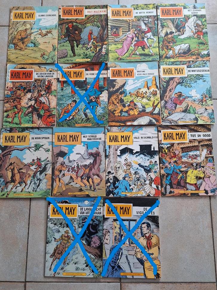Lot van 11 strips Karl May. (2 euro; per stuk), Boeken, Stripverhalen, Gelezen, Meerdere stripboeken, Ophalen of Verzenden