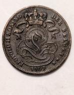 Munt België 1 centimes 1907 vlaams, Ophalen of Verzenden, Brons, Losse munt