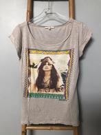 T-shirt gris Kocca avec imprimé et perles, taille M, Manches courtes, Taille 38/40 (M), Gris, Kocca