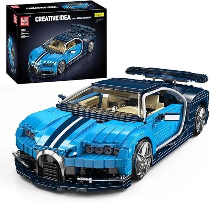 Mould King | modelbouw Bugatti | Nieuw, Hobby en Vrije tijd, Modelbouw | Auto's en Voertuigen, Nieuw, Auto, Verzenden