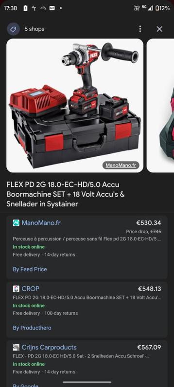 SET Accu-Klopboormachine 18V 5.0 ah Li-Ion in L-Boxx beschikbaar voor biedingen