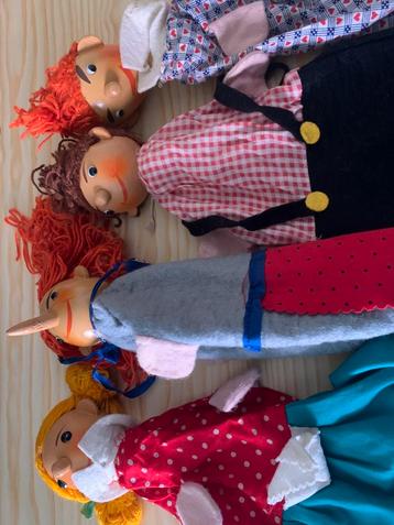 Handpoppen houten hoofd hans en grietje poppenkast beschikbaar voor biedingen