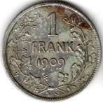 België : 1 Frank 1909 Nederlands Ag 83.5%  Morin 201a Ref 14, Postzegels en Munten, Ophalen of Verzenden, Zilver, Losse munt
