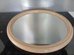 Vintage ronde spiegel met beige kunststof frame Typisch S, Ophalen, Rond