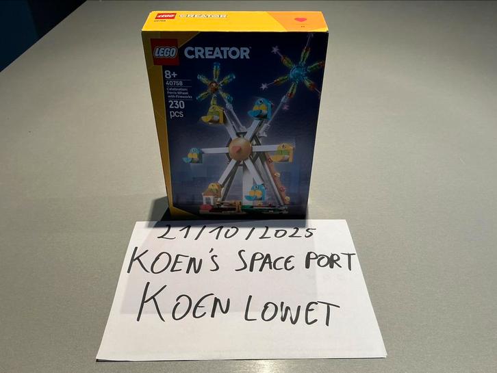 Lego Creator 40758 Reuzenrad met vuurwerk, Kinderen en Baby's, Speelgoed | Duplo en Lego, Nieuw, Lego, Complete set, Ophalen of Verzenden