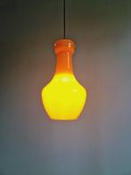 Vintage oranje opaline hanglamp, jaren 60, Ophalen of Verzenden