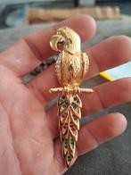Oude Vintage broches pappegaai, Ophalen of Verzenden, Zo goed als nieuw