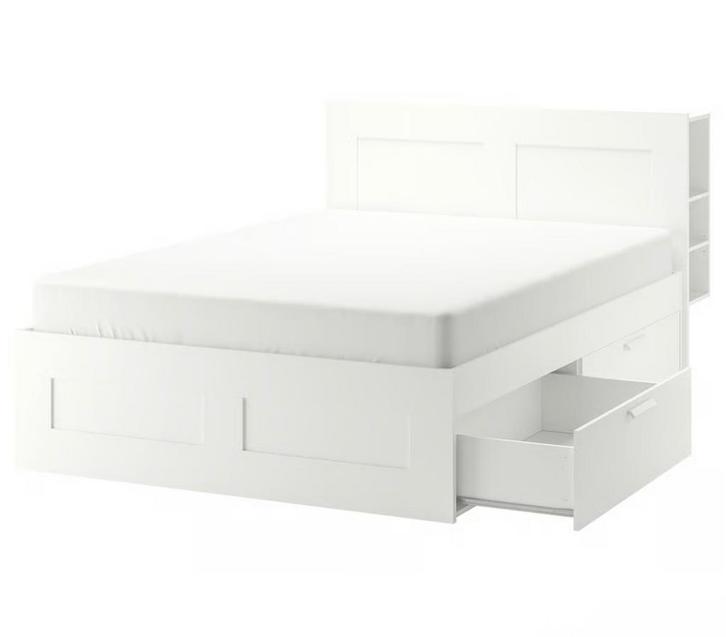 Ikea Brimnes bed met hoofdbord + boxsprings, Huis en Inrichting, Slaapkamer | Bedden, Zo goed als nieuw, Ophalen of Verzenden