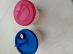 2 kleine potjes tupperware, Huis en Inrichting, Keuken | Tupperware, Ophalen, Zo goed als nieuw, Rood