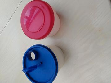 2 petits pots de tupperware, Enlèvement, Comme neuf, Rouge