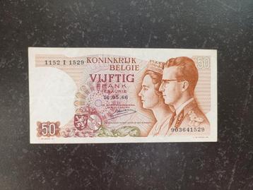 Vervangbiljet 50 francs Boudewijn Kestens  beschikbaar voor biedingen