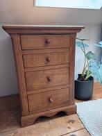 Vintage houten ladekastje, Ophalen, Gebruikt, 50 tot 100 cm, 3 of 4 laden