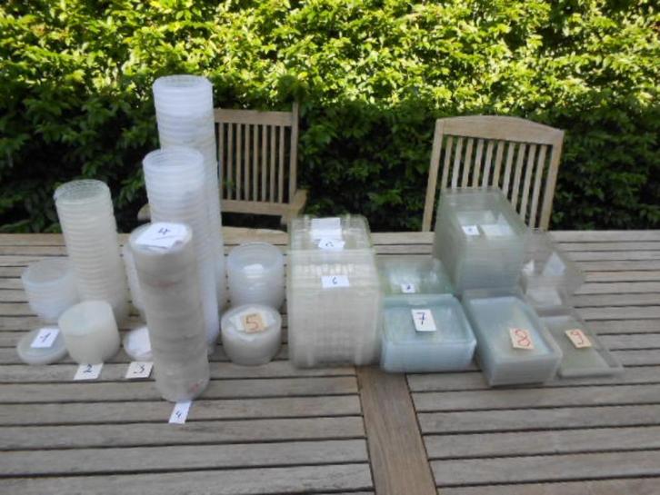 plastick potjes ronde met deksel doosjes zaaibakje seire, Tuin en Terras, Planten | Tuinplanten, Kruiden, Ophalen of Verzenden