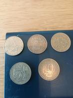 Frankrijk- 5 verschillende munten 10 FF, Ophalen of Verzenden, Munten