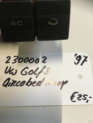 Vw Golf 3 1996 1.8 Airco bedieningsschakelaar beschikbaar voor biedingen