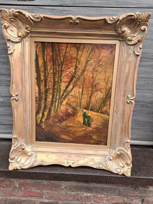 huile sur carton entoile signe R kuppens, Antiek en Kunst, Kunst | Schilderijen | Klassiek, Ophalen of Verzenden
