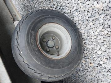 4 stuks: 8 inch velg + banden 4x100, 60 naaf, 7,6Ax8H2 beschikbaar voor biedingen