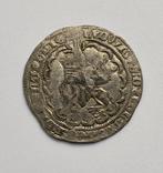 Zilveren munt - dubbele groot Lodewijk van Male, Postzegels en Munten, Zilver, Ophalen of Verzenden, Losse munt, Zilver