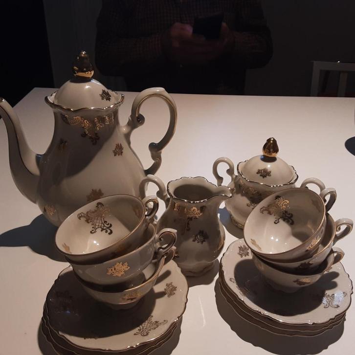 Oud grootouders thee- mokka servies !, Antiek en Kunst, Antiek | Servies compleet, Ophalen