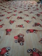 Katoenstof met Beren met hartje, Neuf, 200 cm ou plus, Coton, Brun