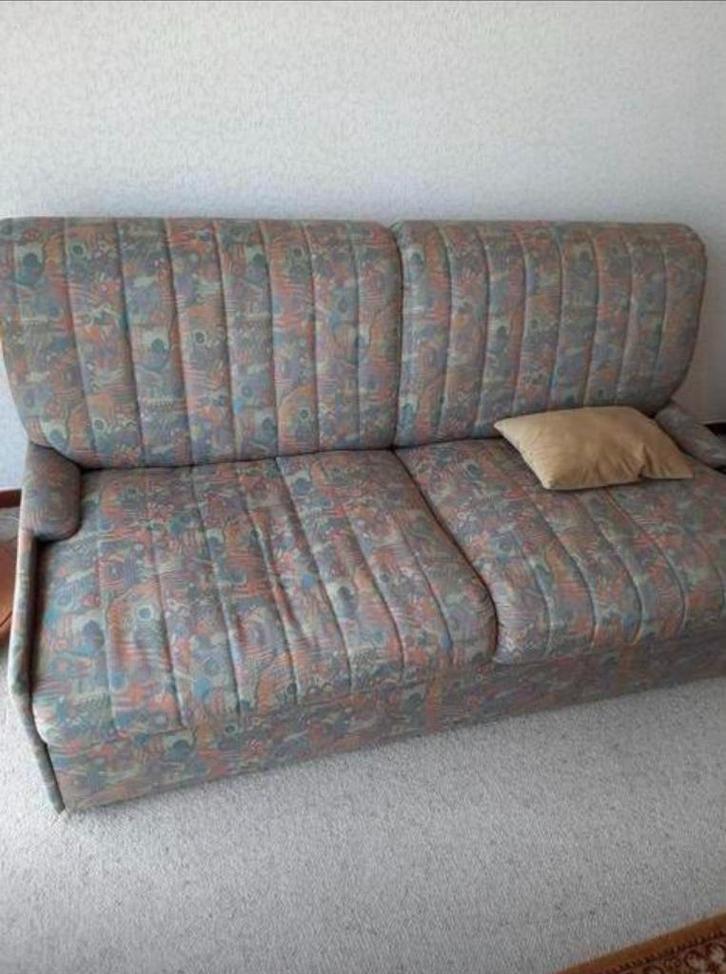Zetelbed te koop, Huis en Inrichting, Slaapkamer | Slaapbanken, Zo goed als nieuw, 180 cm, Tweepersoons, Grijs, Ophalen