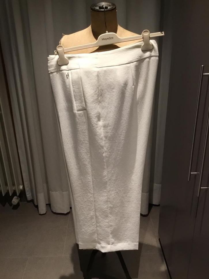 MAYERLINE, Geklede witte broek, maat 50, Kleding | Dames, Grote Maten, Zo goed als nieuw, Broek of Spijkerbroek, Wit, Ophalen of Verzenden
