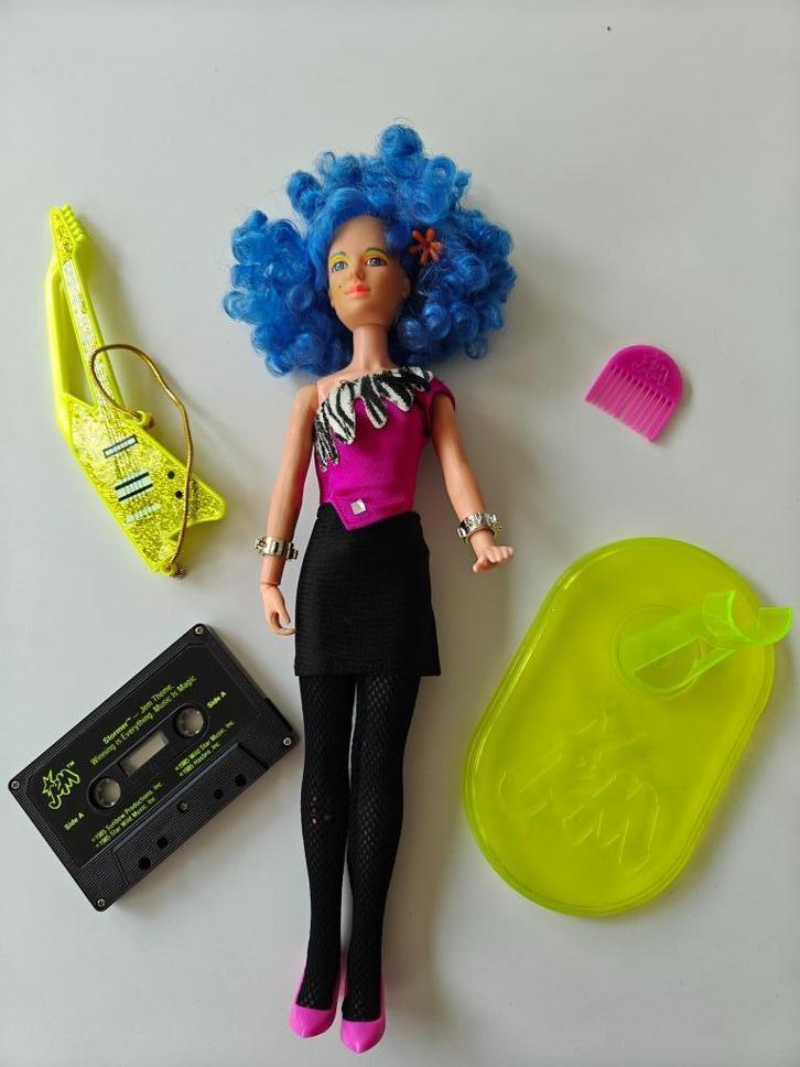 Jem and the Holograms vintage Stormer pop Hasbro jaren 80, Verzamelen, Poppen, Gebruikt, Pop, Ophalen of Verzenden