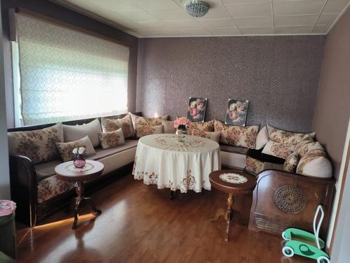 Marokkaanse salon in zeer goede staat – Compleet!, Huis en Inrichting, Zetels | Complete zithoeken, Zo goed als nieuw, Hout, Stof