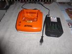 oplader stihl AL-100 + accu AP200 met onbekende werking, Ophalen of Verzenden, Gebruikt, Stihl