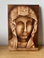 Icoon in hout uitgesneden (?) Czestochowa Polen (18 op 12 cm, Antiek en Kunst, Ophalen of Verzenden