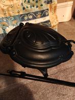 Antieke kolenbak met accessoires voor de haard, Antiek en Kunst, Ophalen