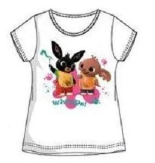 Bing Konijn T-shirt Wit Bing en Sula - Maat 110 - 116, Kinderen en Baby's, Kinderkleding | Maat 110, Nieuw, Meisje, Shirt of Longsleeve