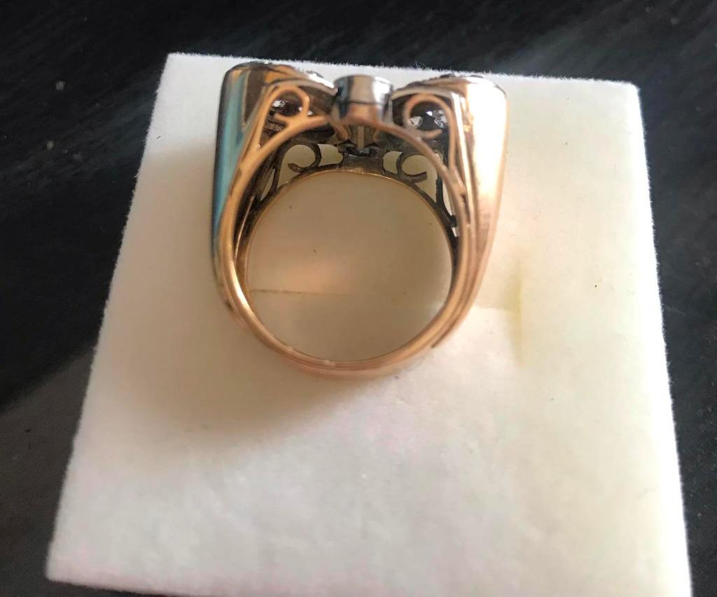 Baque ancienne Or-Diamant 1,32 carats, Enlèvement, Or, Bague, Doré